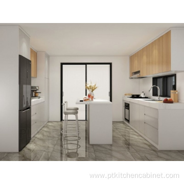 Modular Shaker White Oak Framed Design Kitchen Cabinet